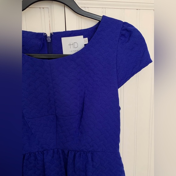 Anthropologie Royal Blue Mini Dress Size 0 - Picture 2 of 4